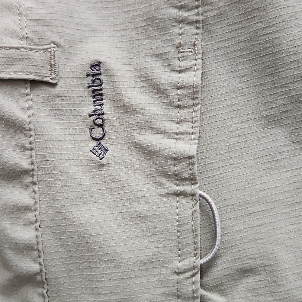 Columbia khaki nylon hiking shorts 6" inseam size 10 - Picture 5 of 7